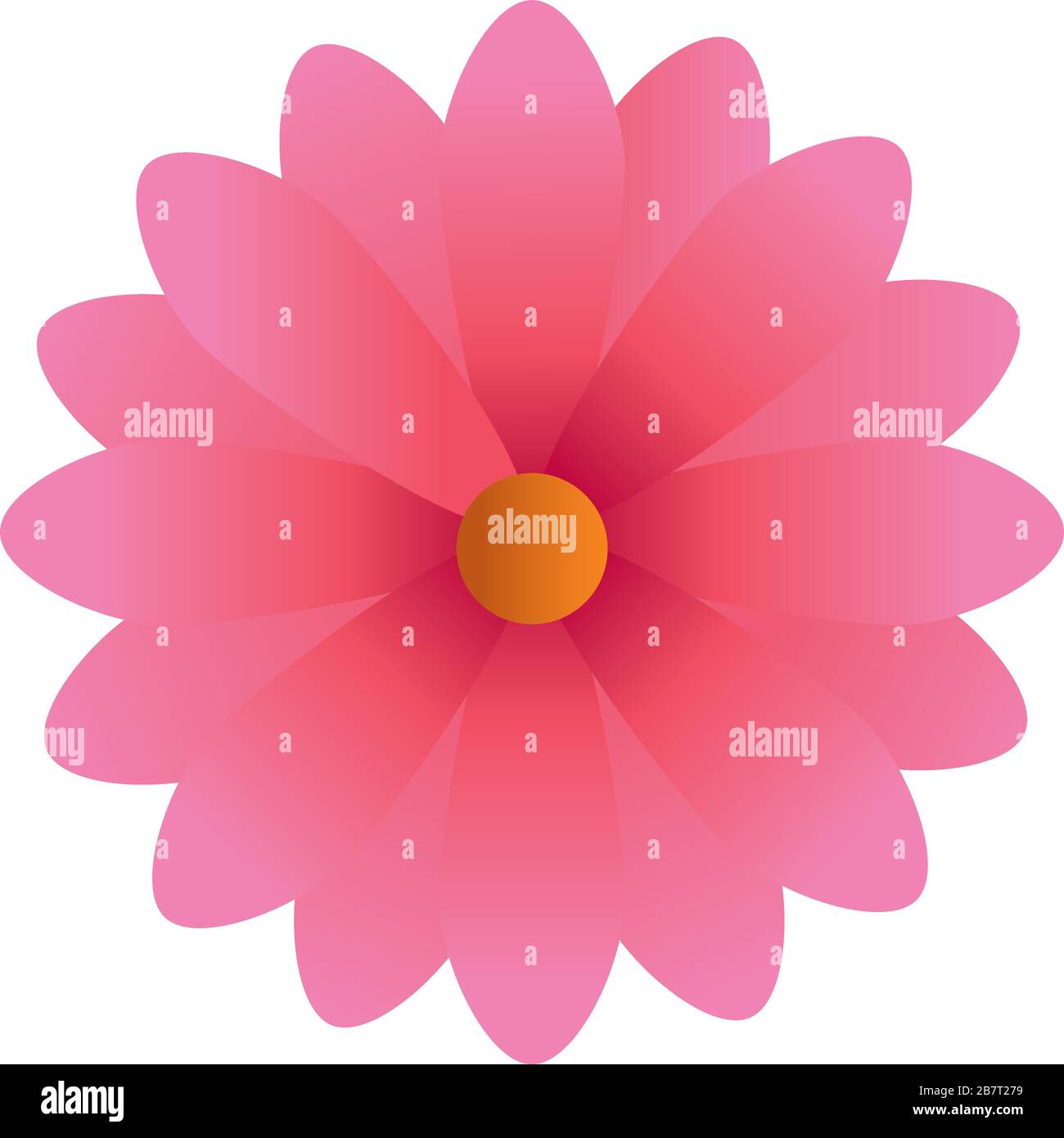cute flower pink color isolated icon Stock Vector Image & Art - Alamy