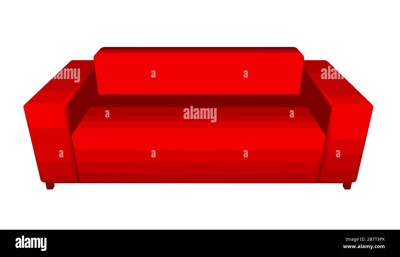 red sofa couch, vector illustration Stock Photo Alamy