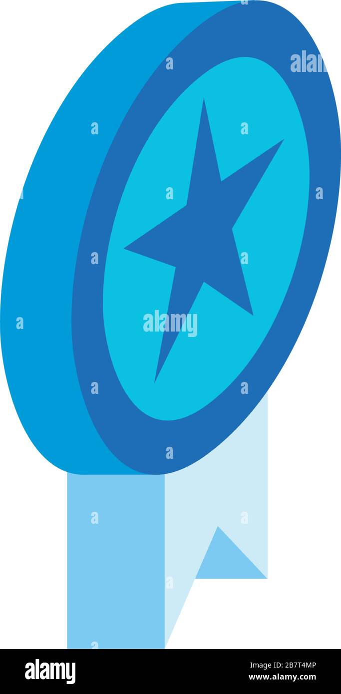 commercial medal with star symbo isometric style Stock Vector Image ...