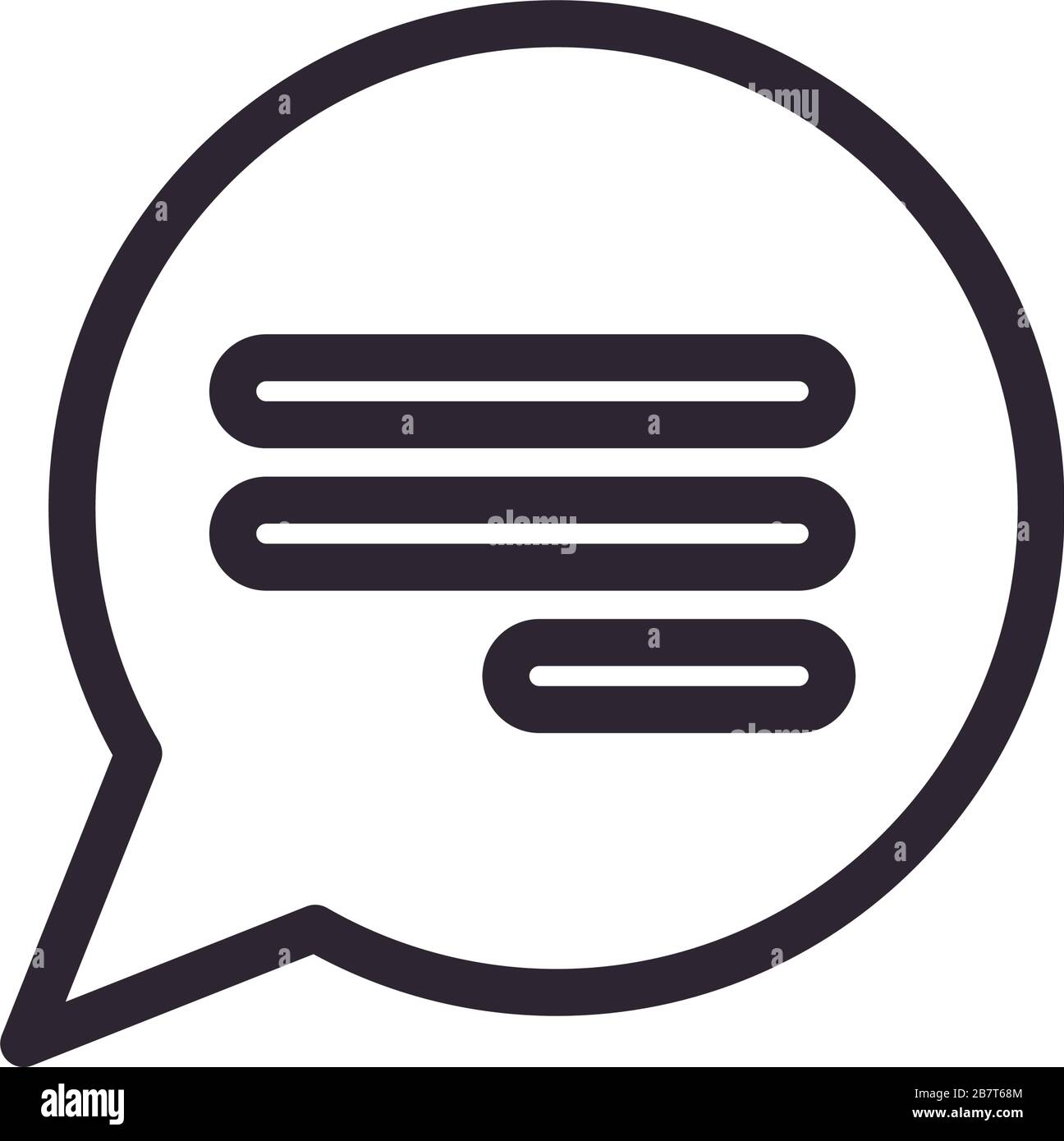 speech bubble message line style icon Stock Vector Image & Art - Alamy