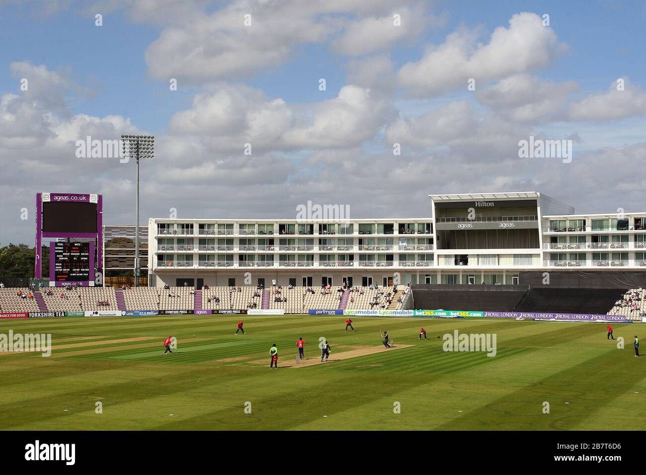 General view of play at the Ageas Bowl Stock Photo Alamy