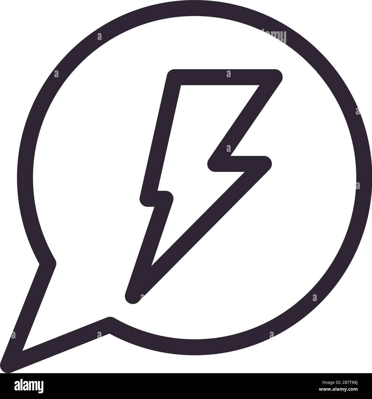 speech bubble message line style icon Stock Vector Image & Art - Alamy