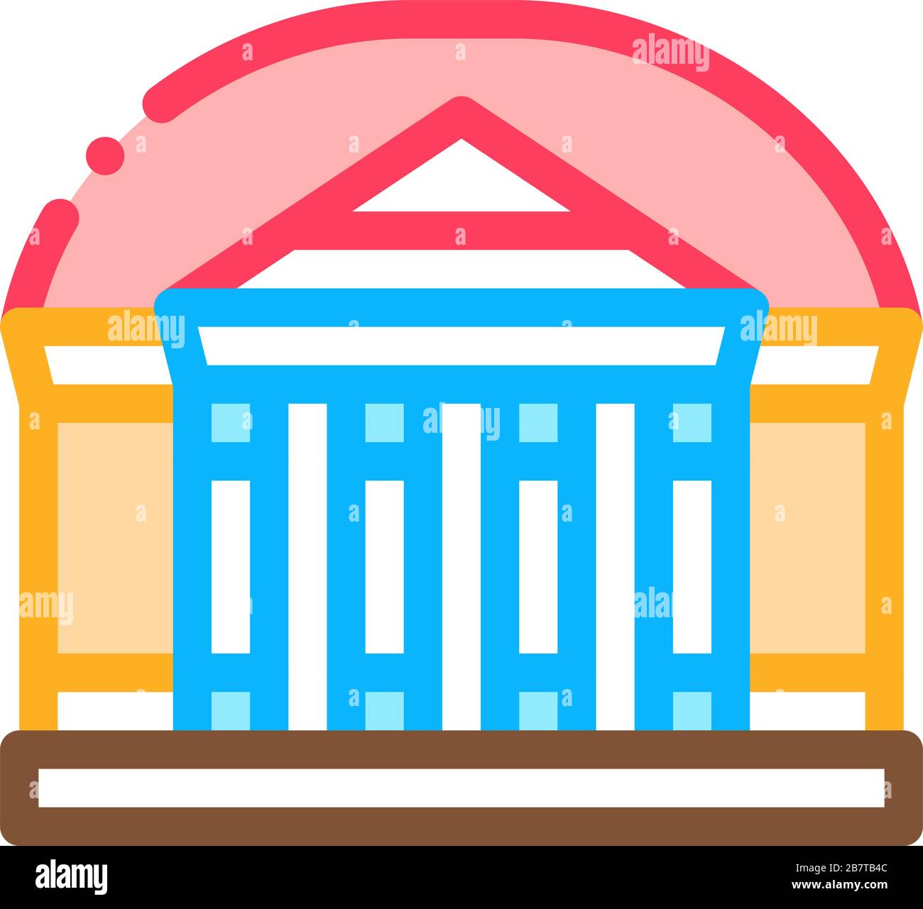 Theater Building Icon Vector Outline Illustration Stock Vector Image ...