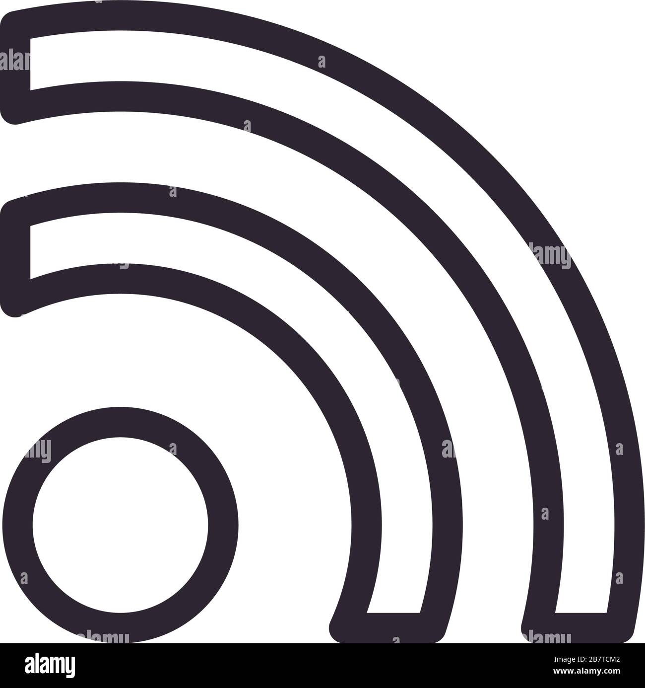 wifi connection signal line style icon Stock Vector Image & Art - Alamy