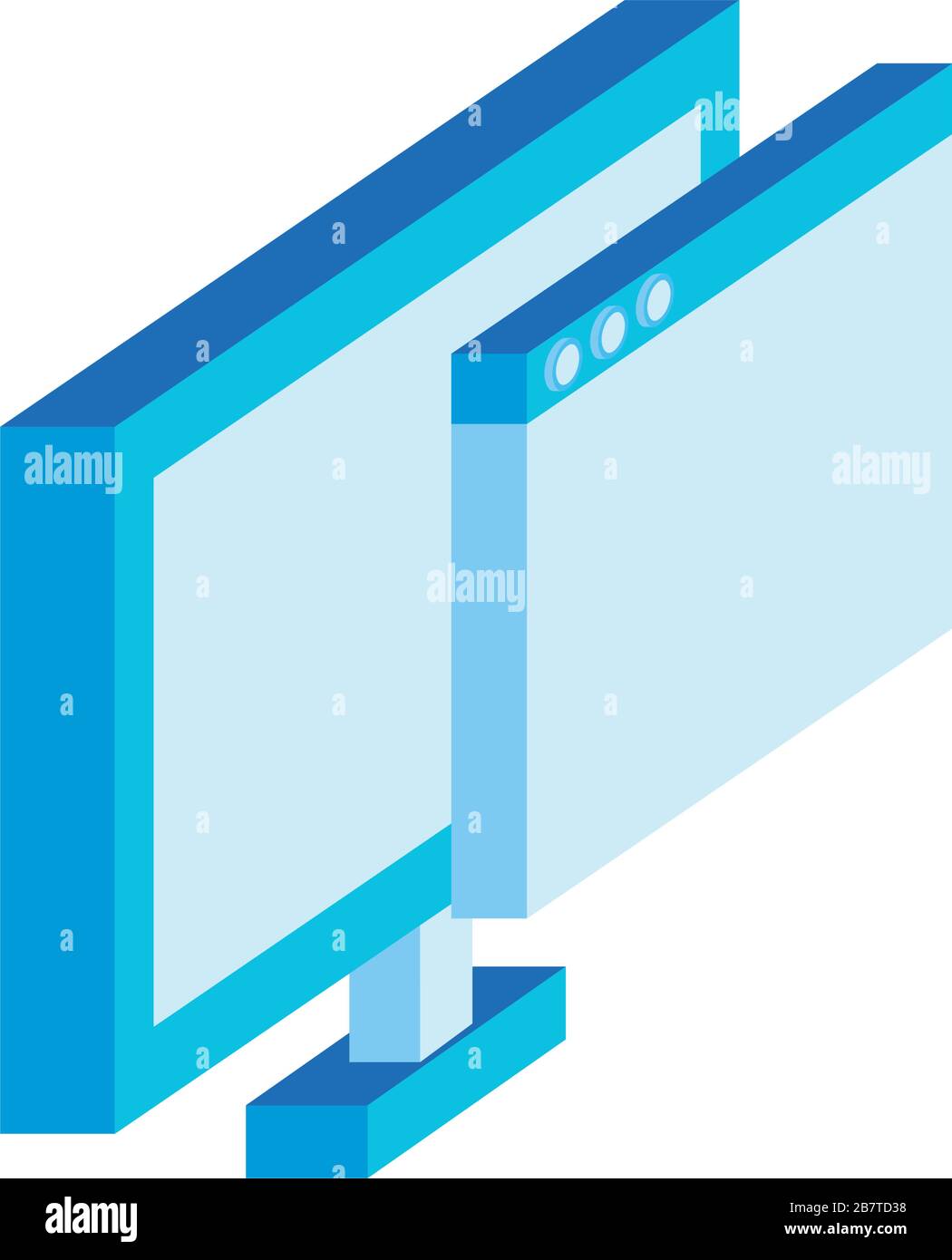 desktop with webpage template isometric style icon Stock Vector