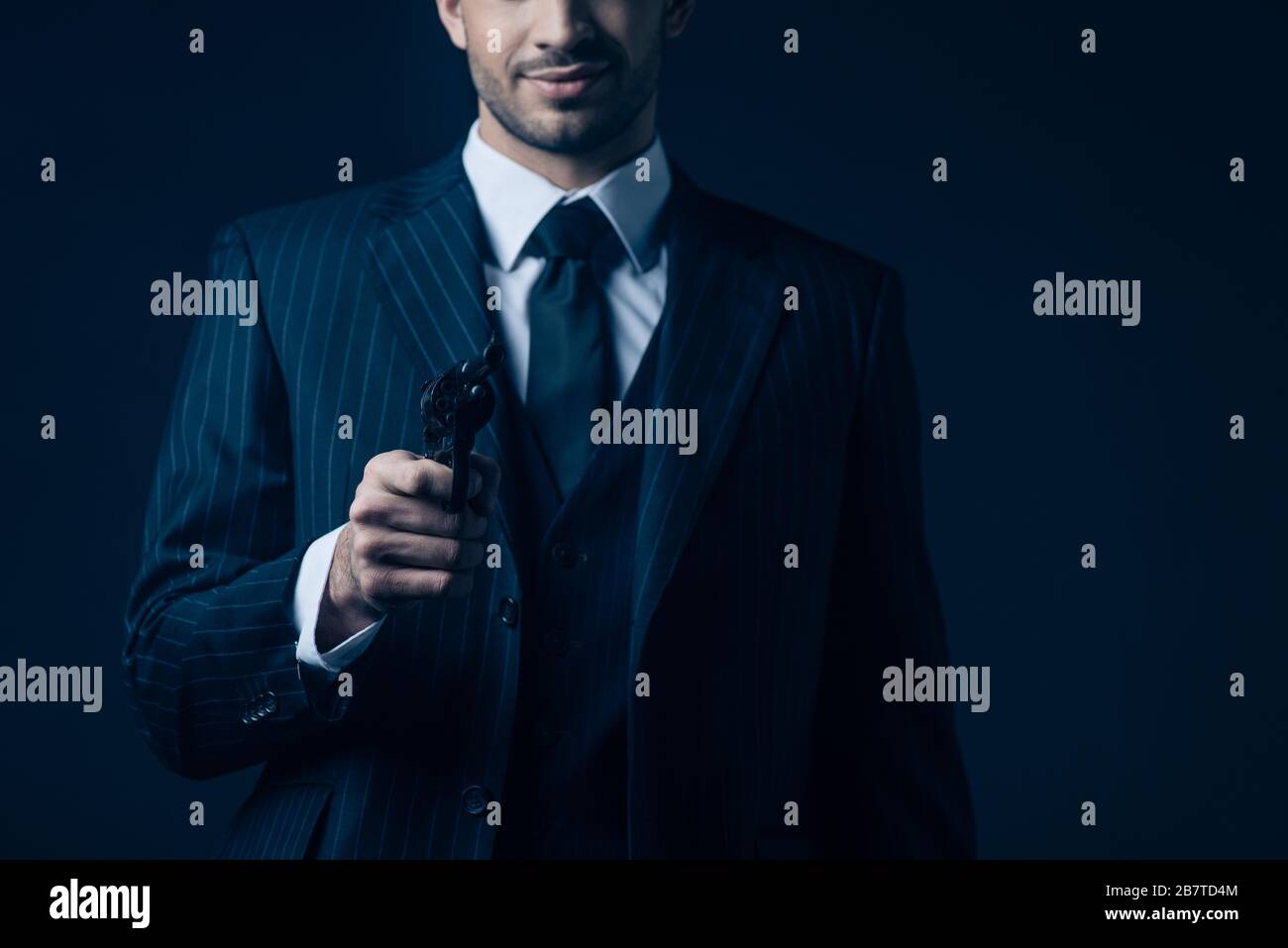 View dark suit gangster man hi-res stock photography and images - Alamy