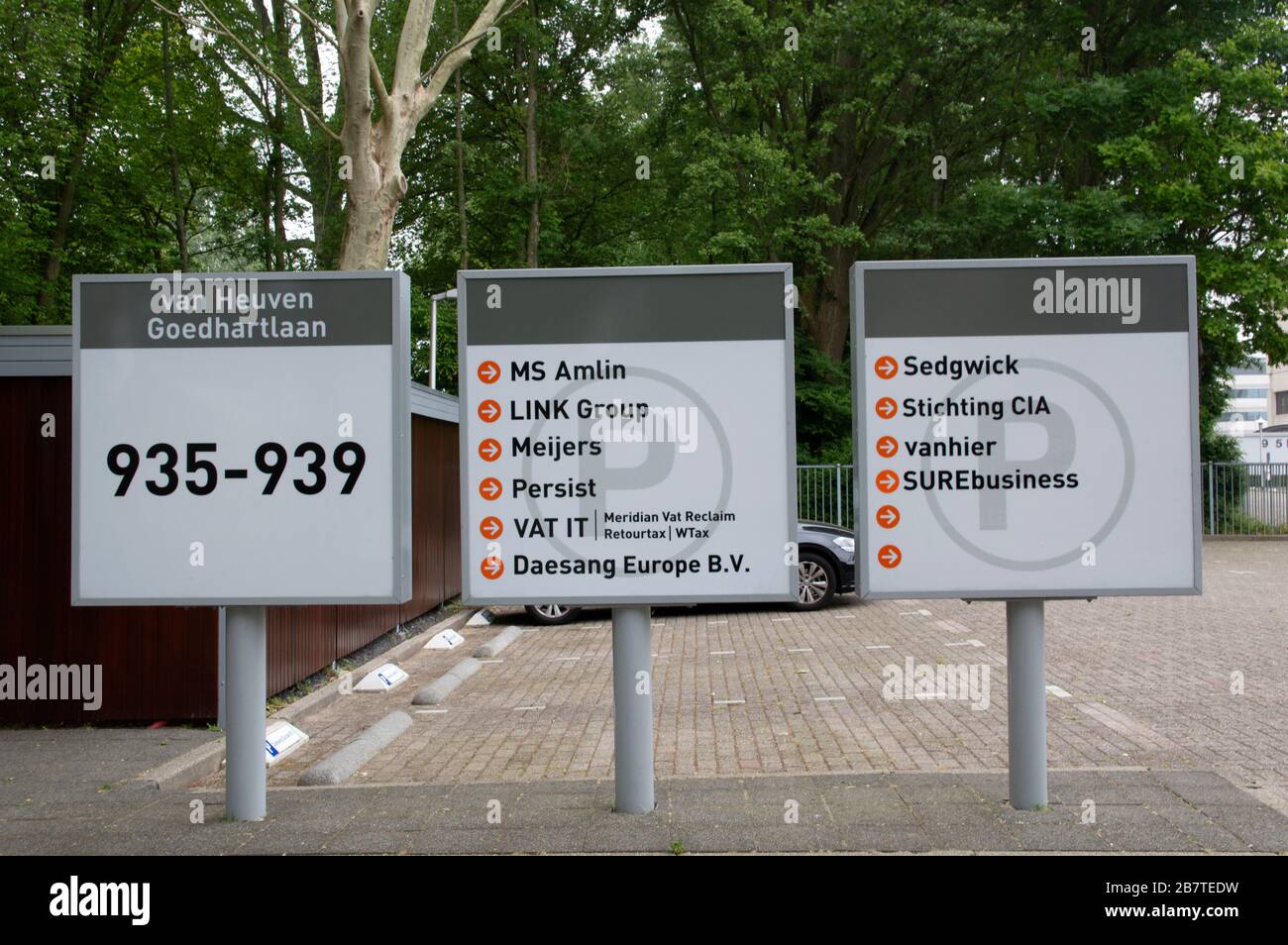 Billboards Company Buildling At The Van Heuven Goedhartlaan At Amstelveen The Netherlands 2019 Stock Photo