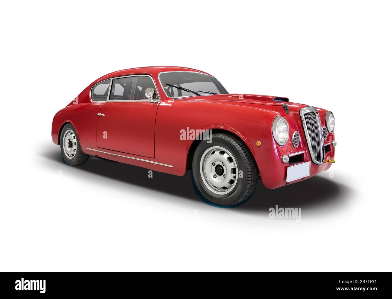 Red classic Italian sport car isolated on white Stock Photo - Alamy