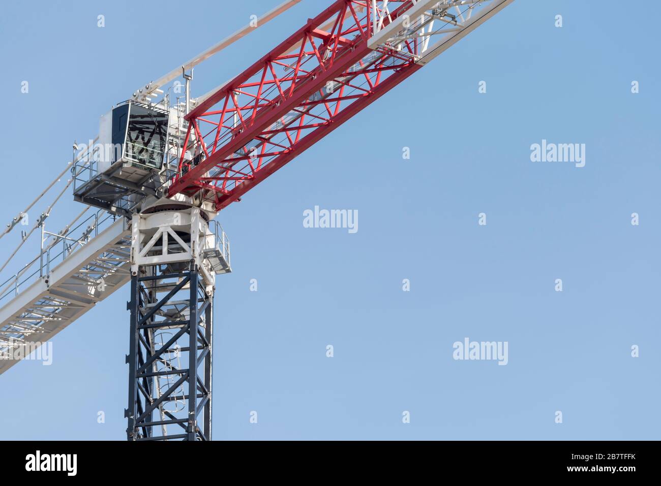A hammerhead tower crane on a construction site in Australia Stock