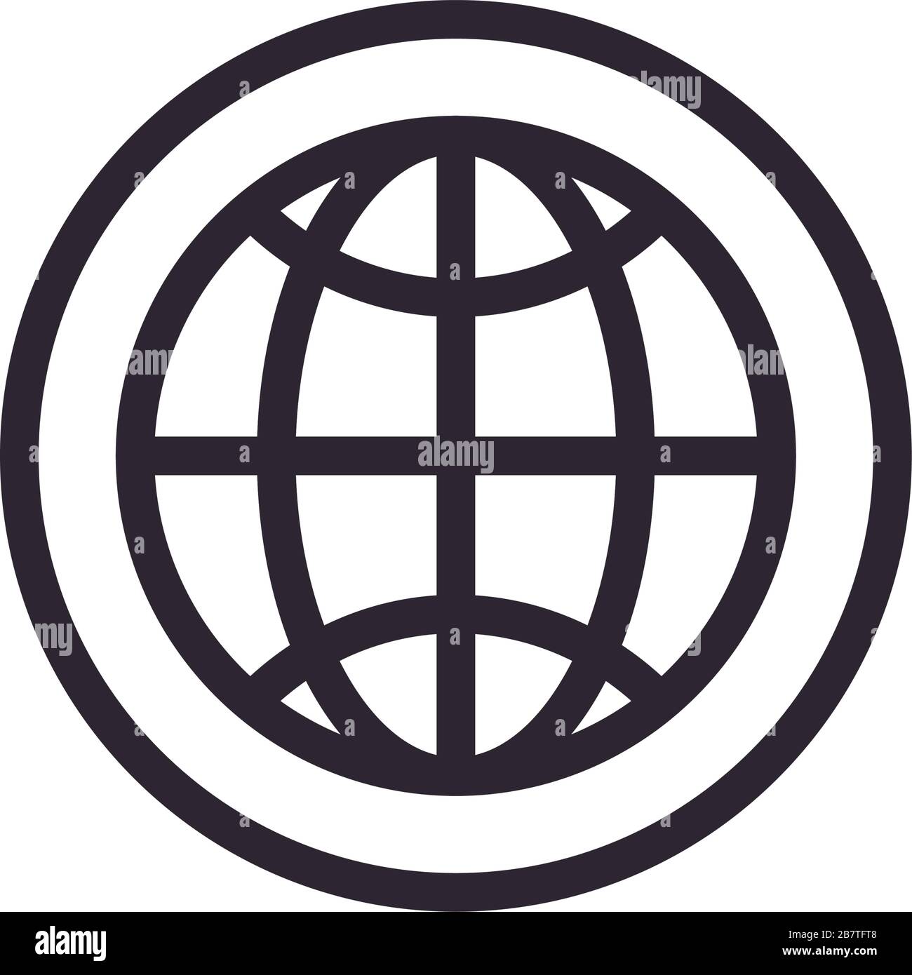 sphere browser globe line style icon Stock Vector Image & Art - Alamy