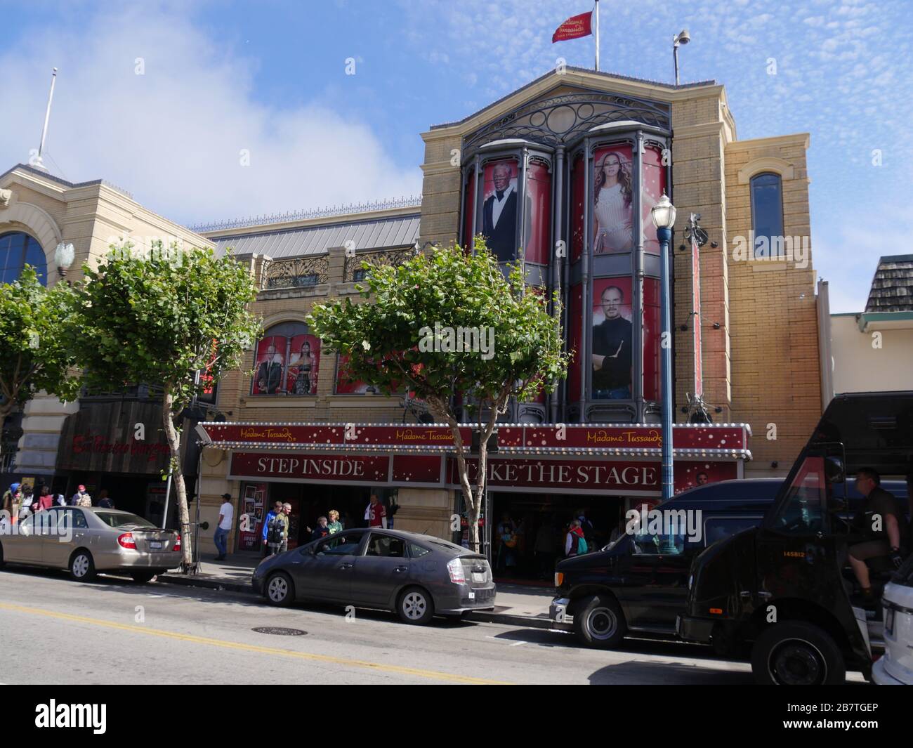 San Francisco, CaliforniaJuly 2018 Facade of Madame Tussaud's Wax Museum across from the