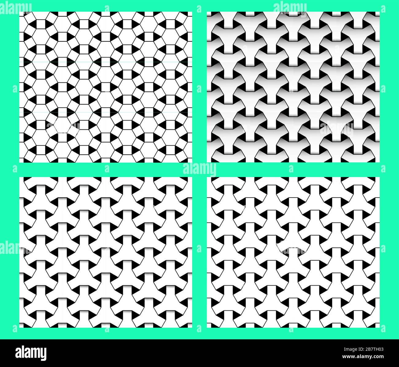 Seamless geometric stencil pattern, vector art design Stock Vector 