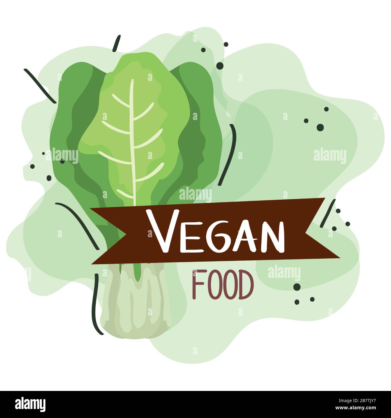 vegan food poster with chard vegetable Stock Vector Image & Art - Alamy