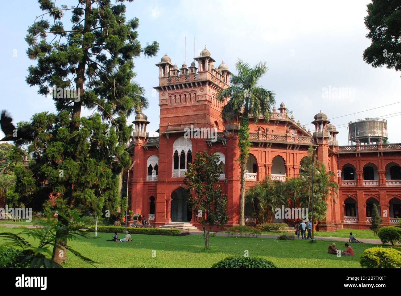 The Curzon Hall is a British Raj-era building and home of the Faculty of Sciences at the University of Dhaka. Stock Photo