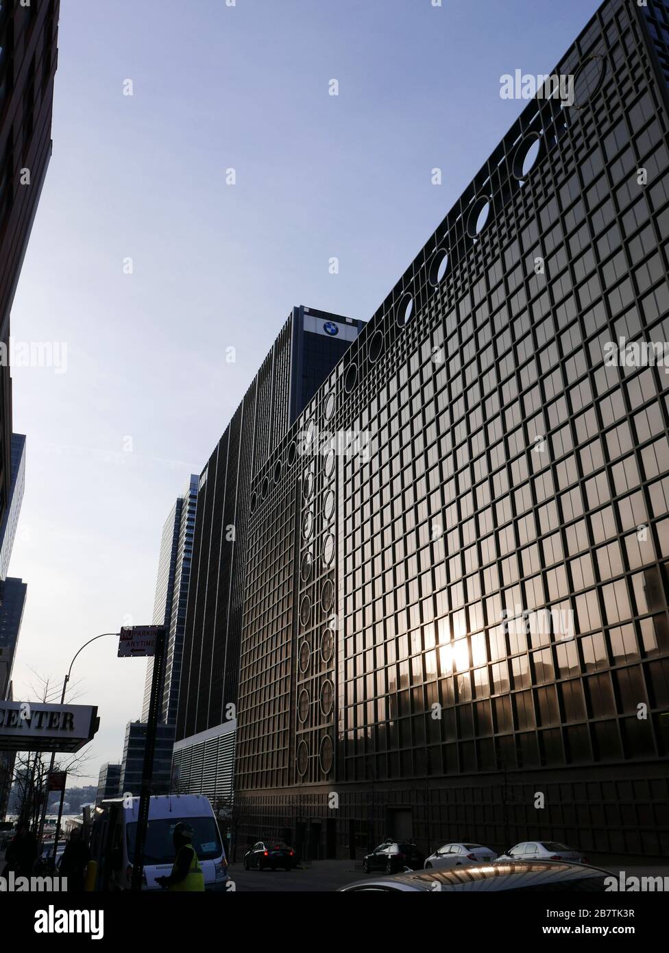 Sunshine on Building Exterior, New York City, New York, USA Stock Photo