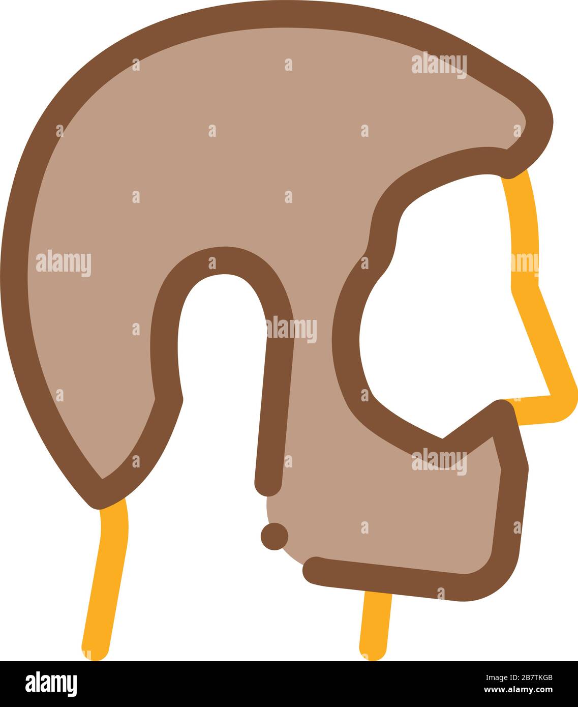 Dad with Beard Icon Vector Outline Illustration Stock Vector Image