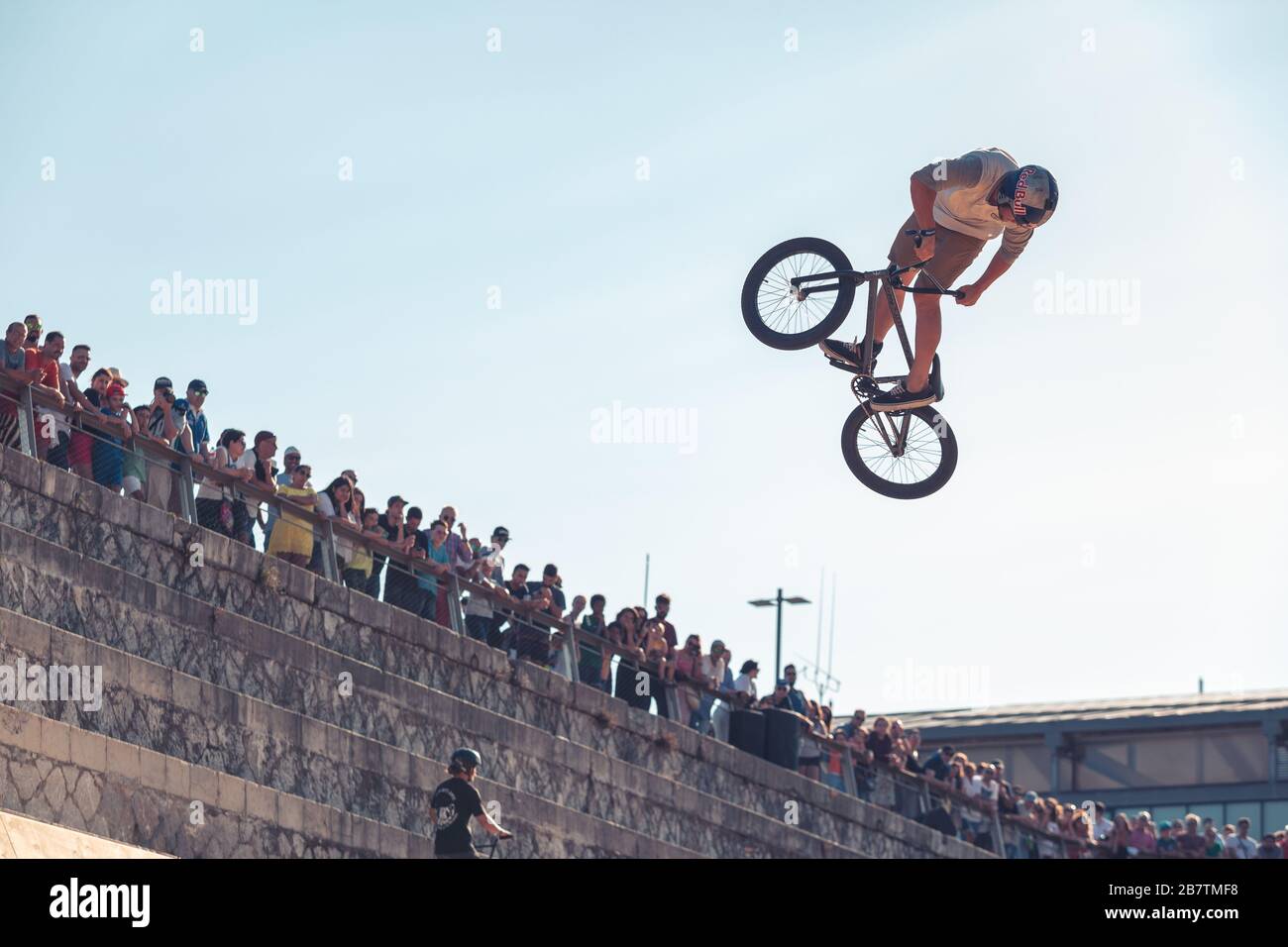 Santander 18 July, 2019: Sergio Layos at Red Bull Shipyard Santander , bmx  bikes competition Stock Photo - Alamy