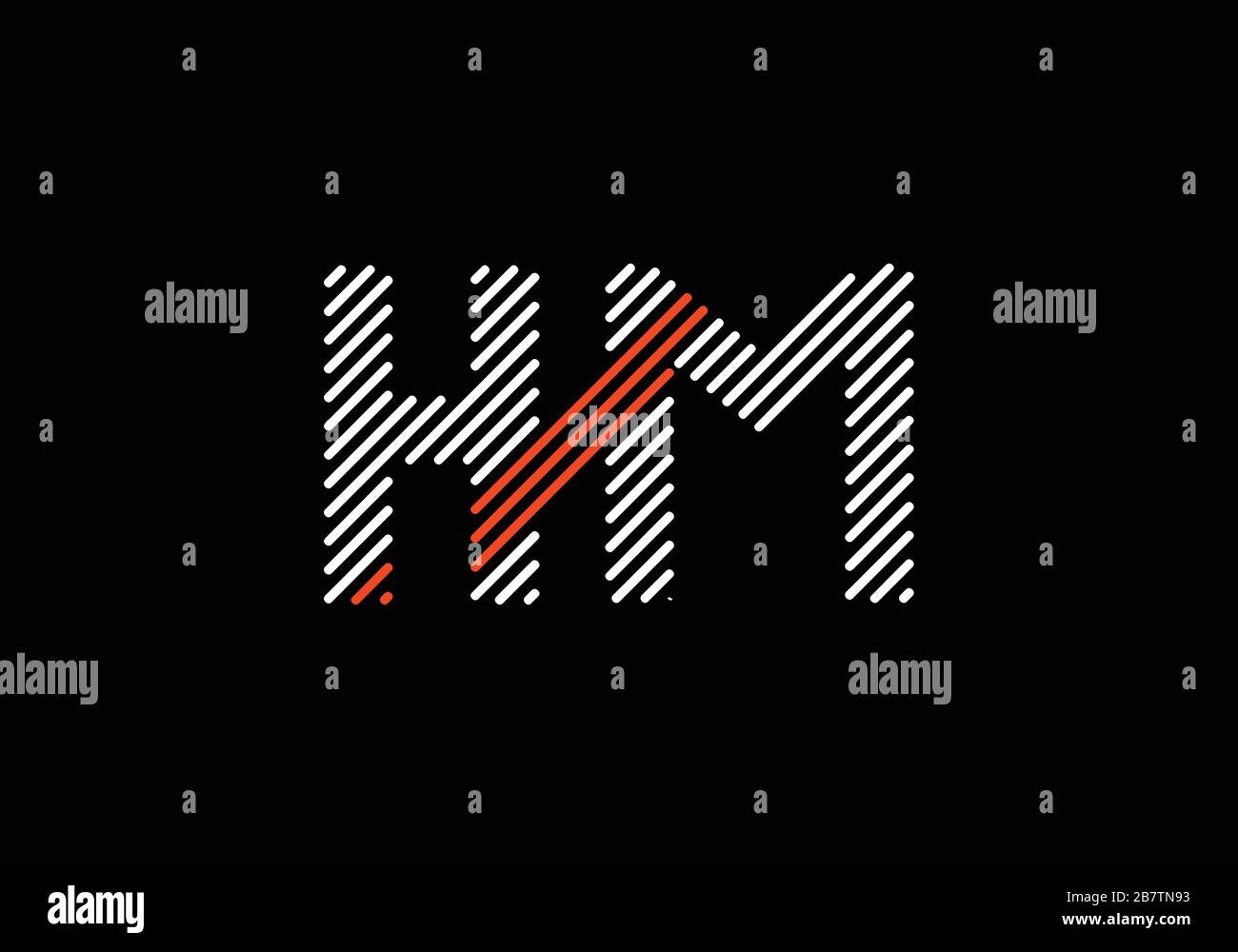 Line art Initial Letter Logo design vector template, Graphic Alphabet ...