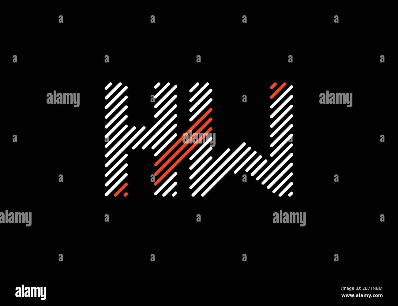 Line art Initial Letter Logo design vector template, Graphic Alphabet ...