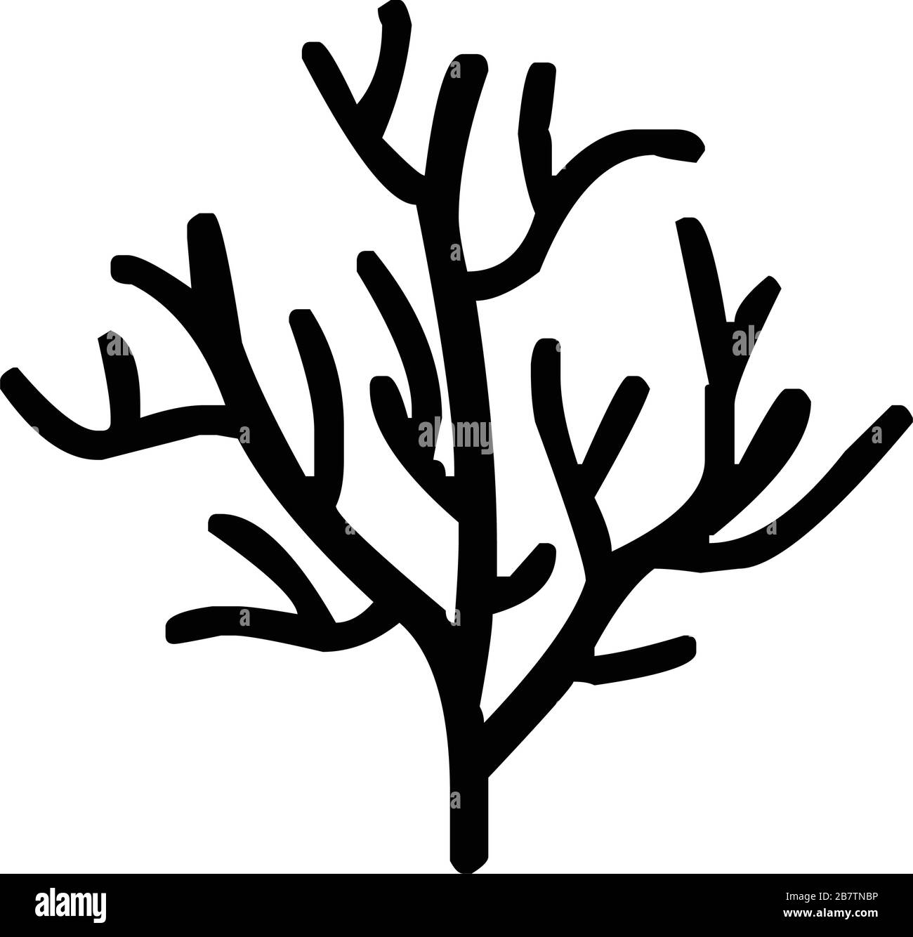 sea coral silhouette, vector illustration, in black color, isolated on  white background Stock Vector Image & Art - Alamy