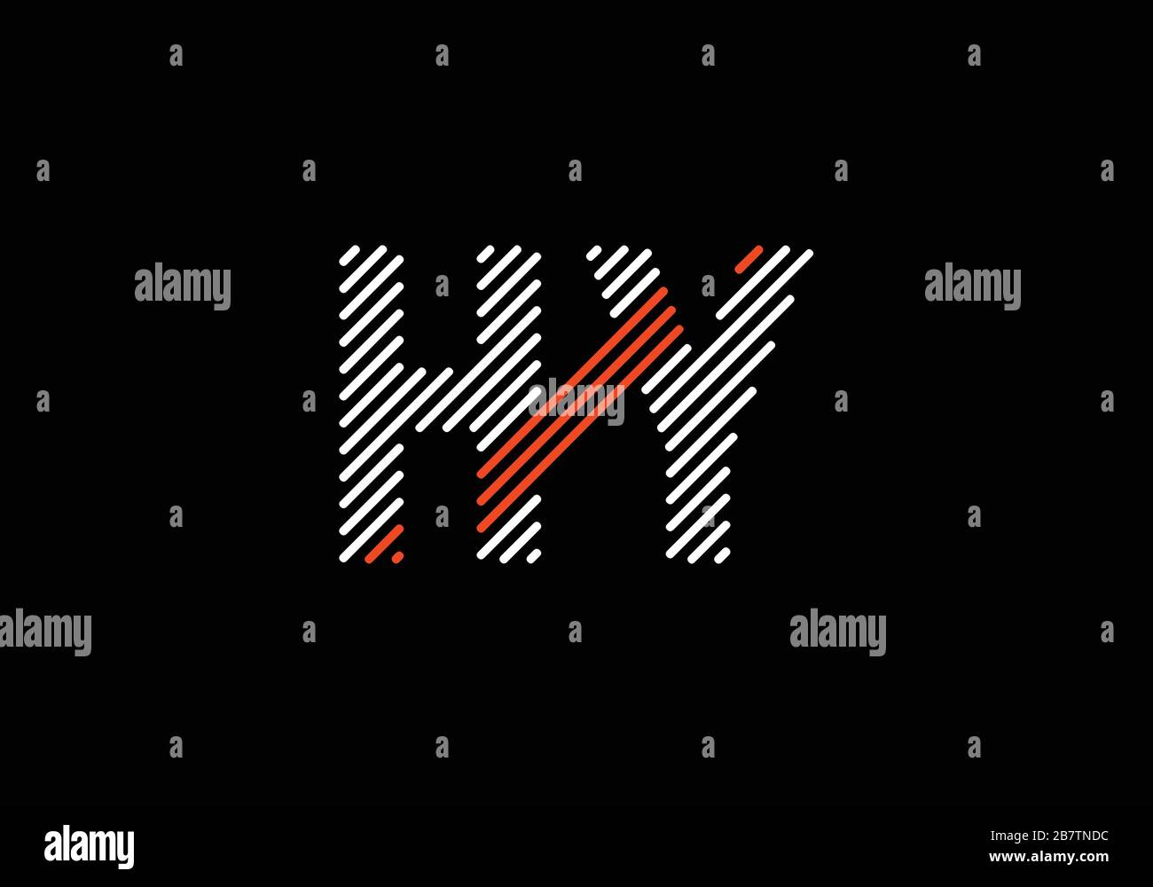 Line art Initial Letter Logo design vector template, Graphic Alphabet ...