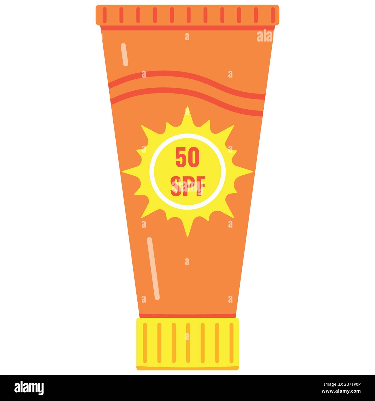 Sunscreen bottle vector icon isolated on white background Stock Vector