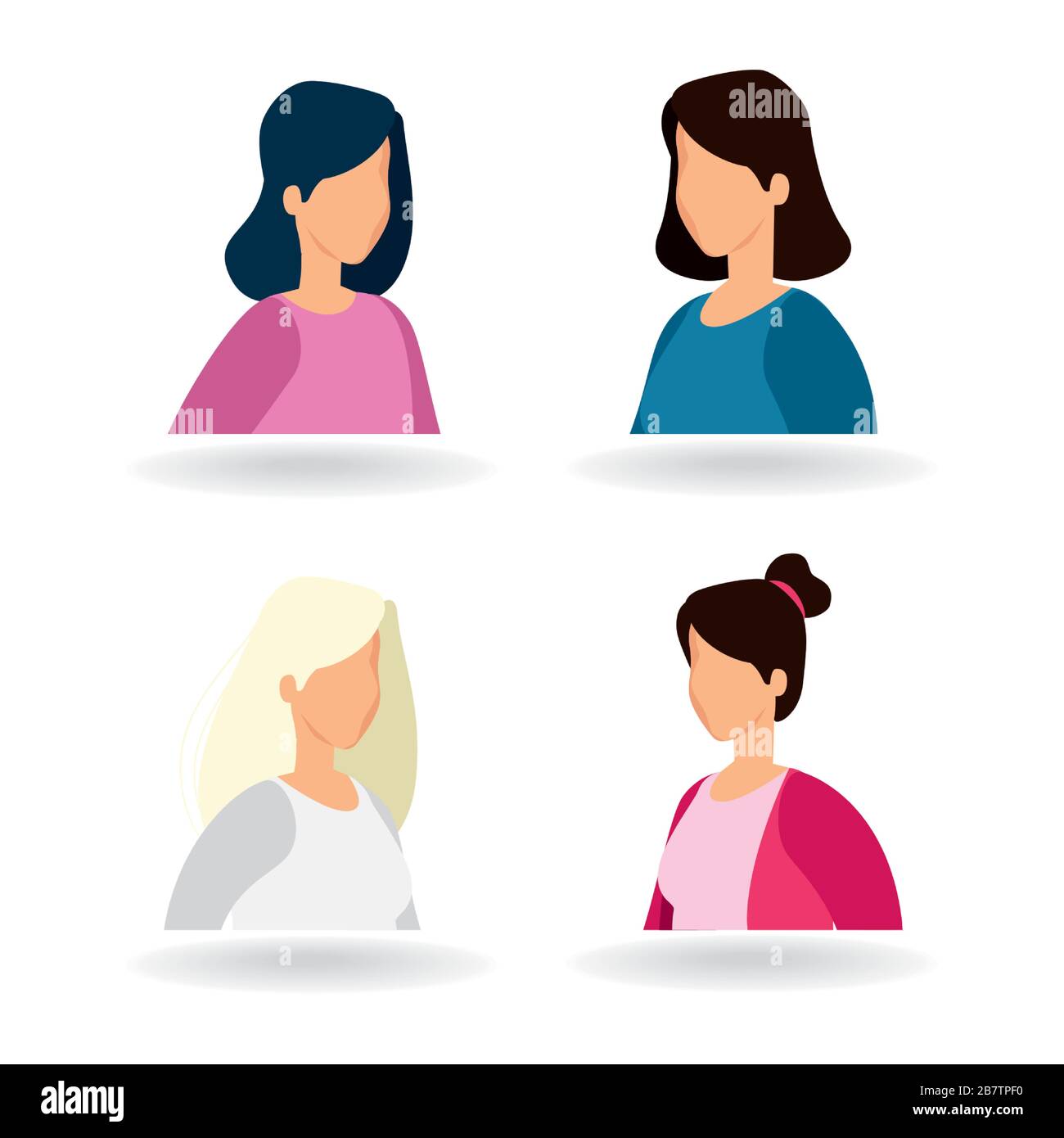 group of women avatar character icons Stock Vector Image & Art - Alamy