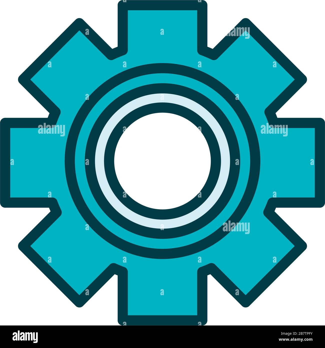 gear settings setup line style icon Stock Vector Image & Art - Alamy