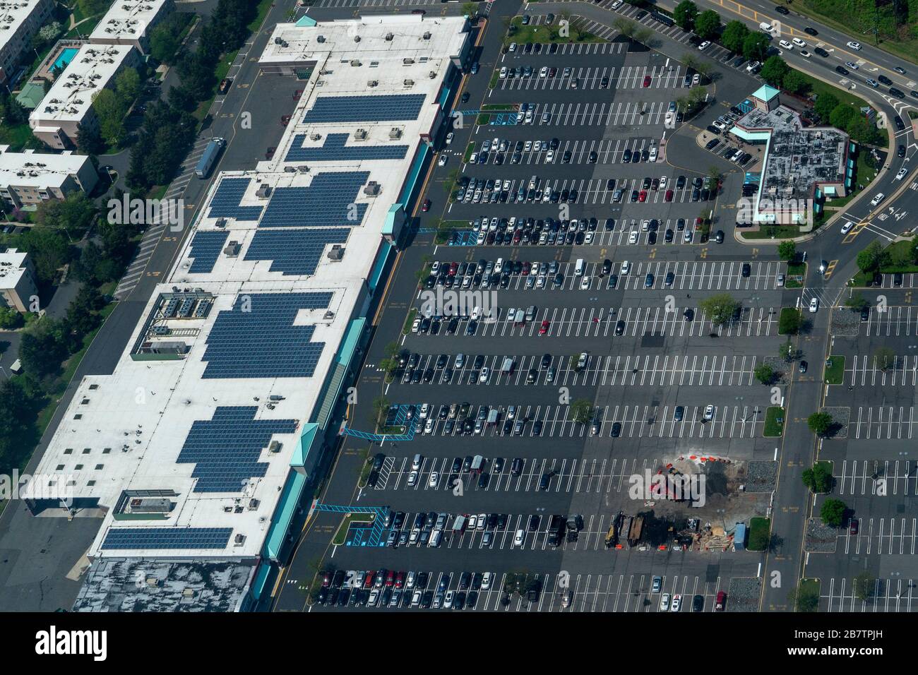 huge mall parking aerial panorama many vehicles cars Stock Photo Alamy