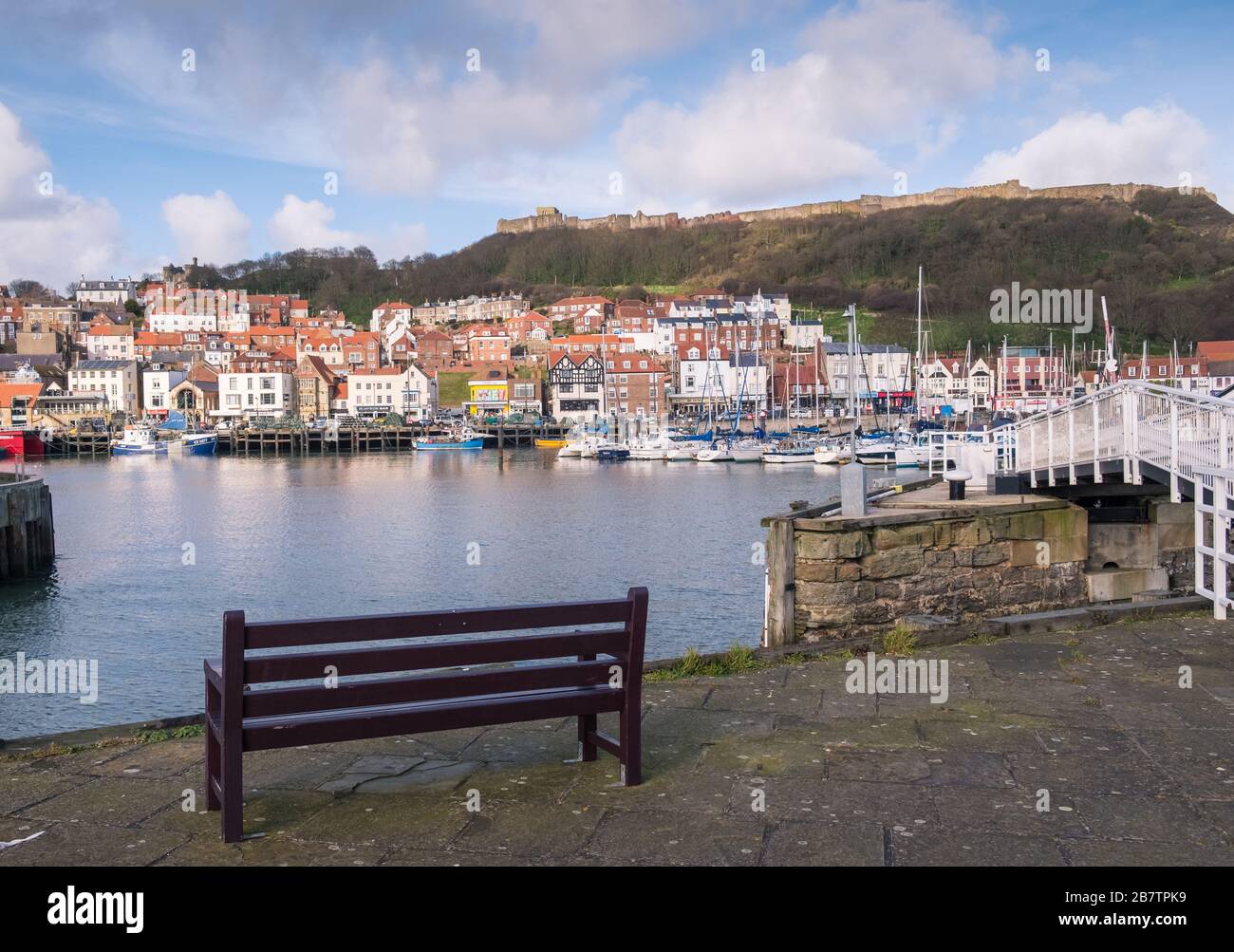 Scarborough harbour, a traditional seaside town on the north Yorkshire coast, England, UK Stock Photo