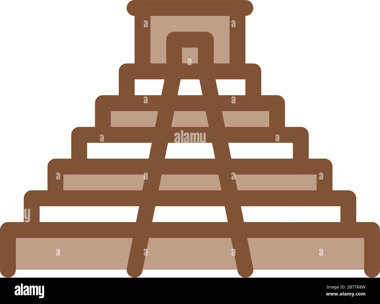 Temple Icon Vector Outline Illustration Stock Vector