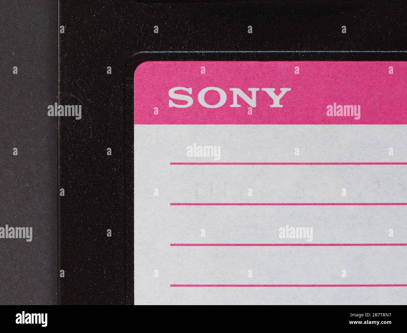 TOKYO, JAPAN - CIRCA MARCH 2020: Sony sign on a magnetic disk Stock Photo