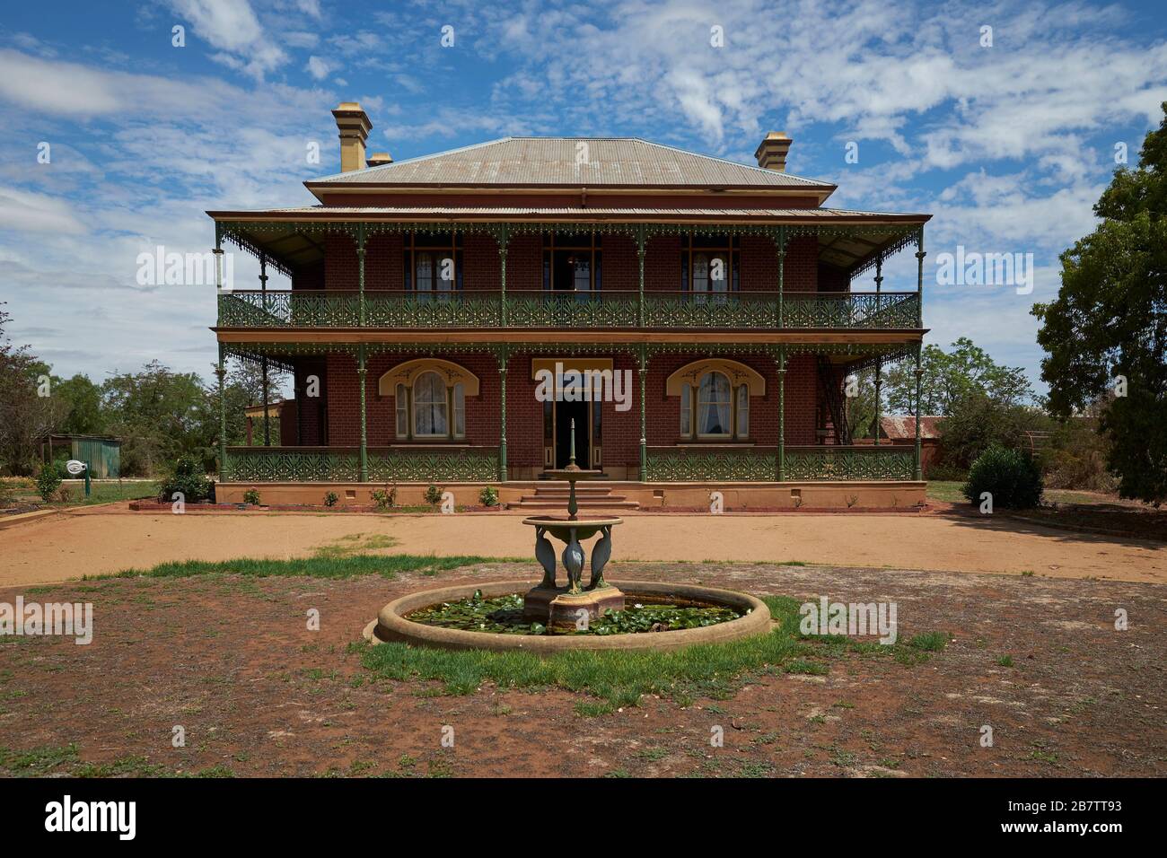 Exterior of the Crawley mansion. At the Monte Cristo Colonial Homestead Museum in Junee, NSW, Australia. Stock Photo