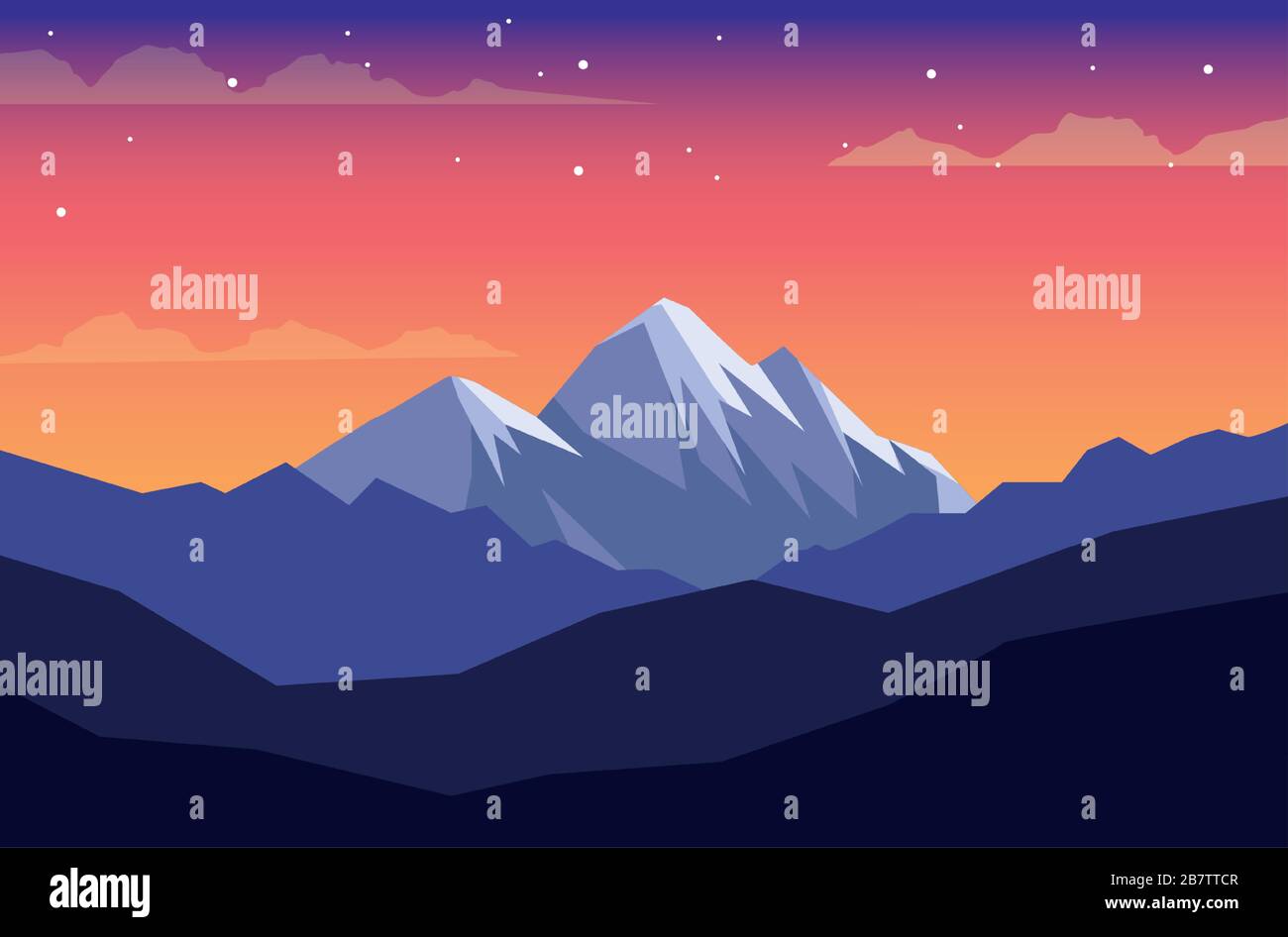 beautiful landscape with mountains scene Stock Vector Image & Art - Alamy