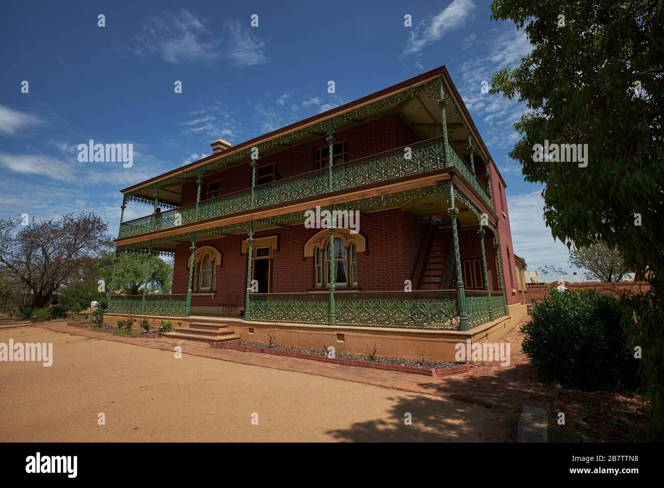 Exterior of the Crawley mansion. At the Monte Cristo Colonial Homestead Museum in Junee, NSW, Australia. Stock Photo