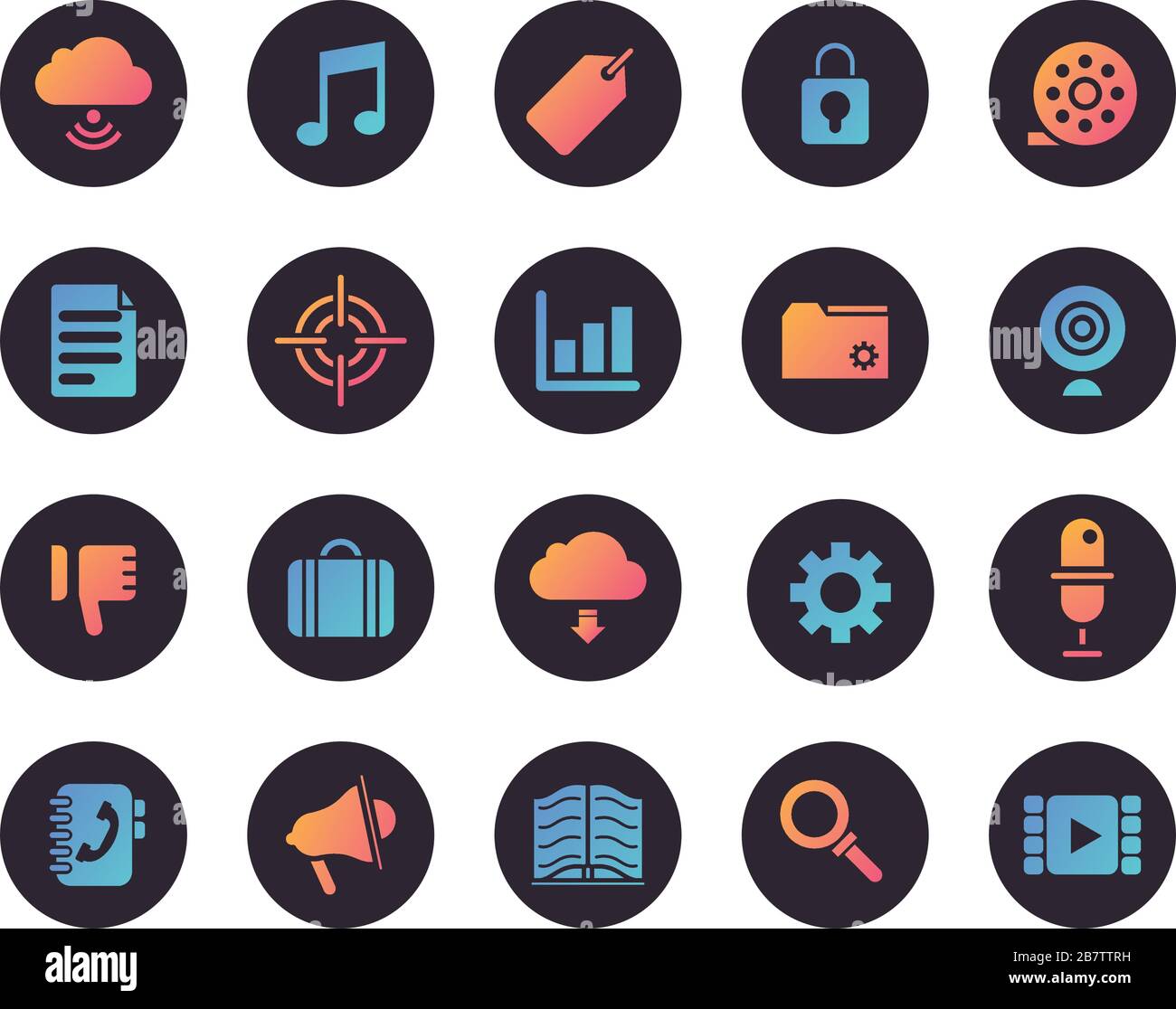Social media icon bundle Cut Out Stock Images Pictures Alamy
