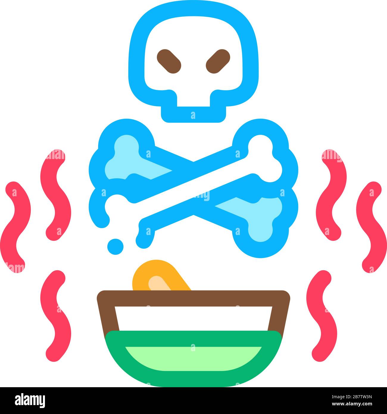 Deadly Poison Icon Vector Outline Illustration Stock Vector