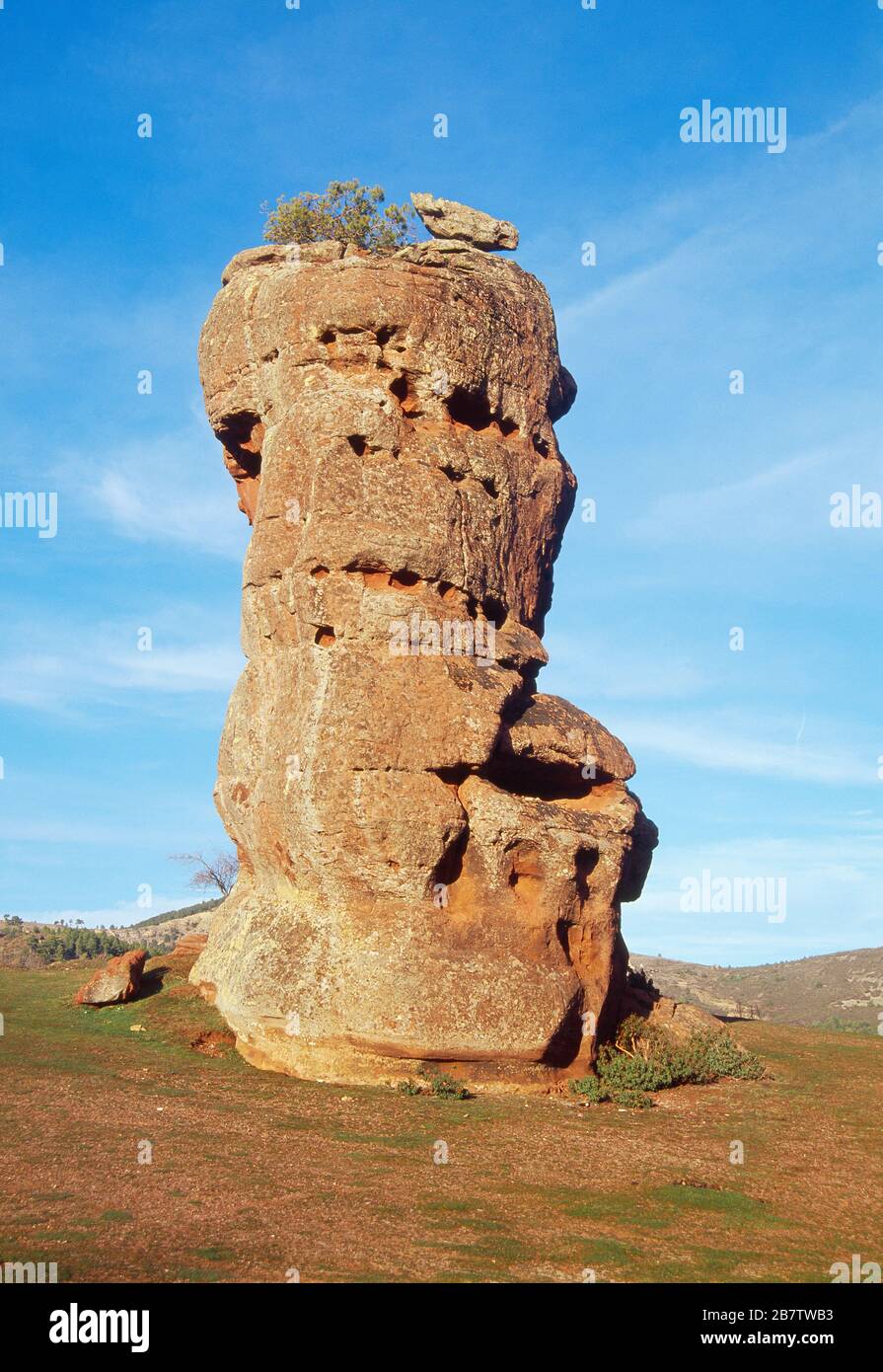 Stone. Chequilla, Guadalajara province, Castilla La Mancha, Spain. Stock Photo