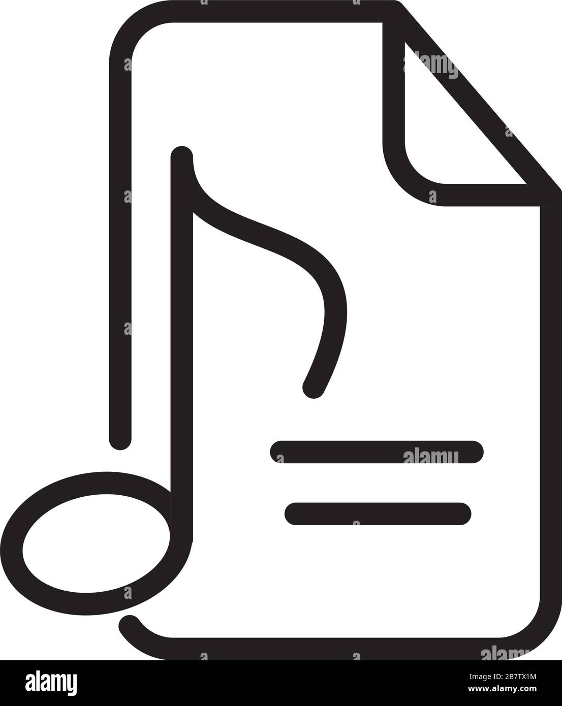 note music sheet sound line style icon vector illustration Stock Vector ...