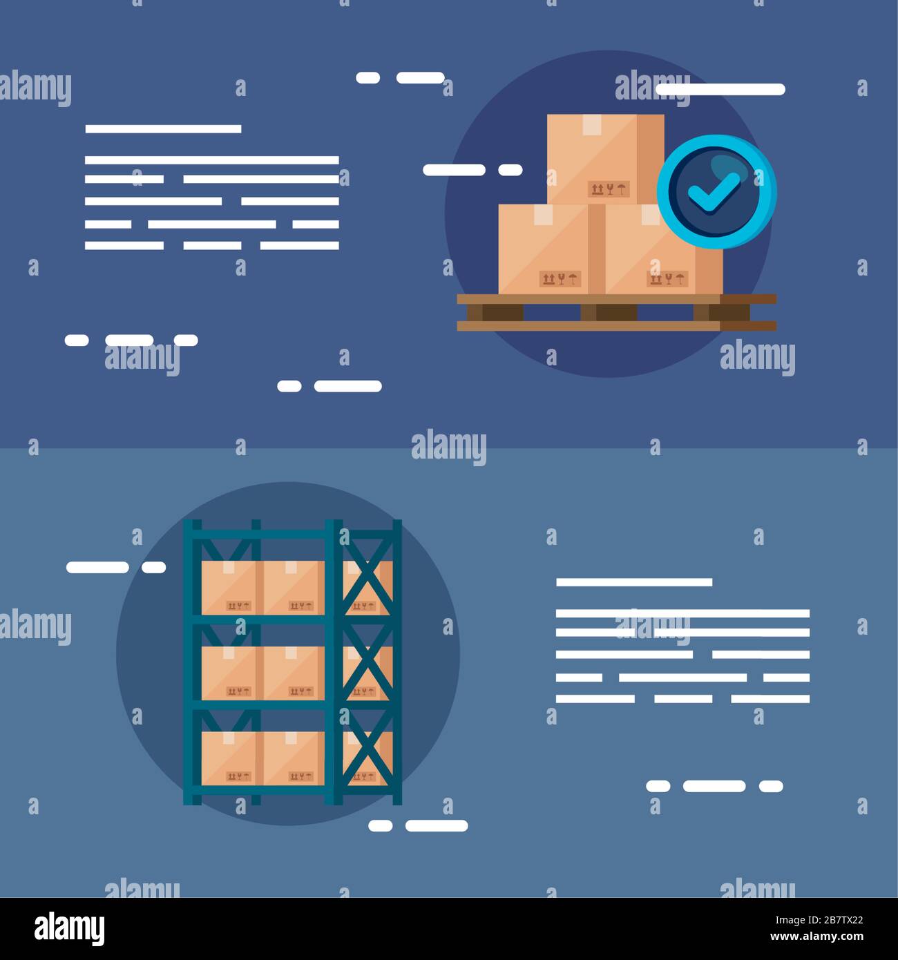 set poster of delivery logistic service with icons Stock Vector Image ...