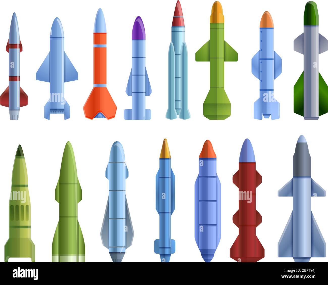 Missile attack icons set. Cartoon set of missile attack vector icons for  web design Stock Vector Image & Art - Alamy
