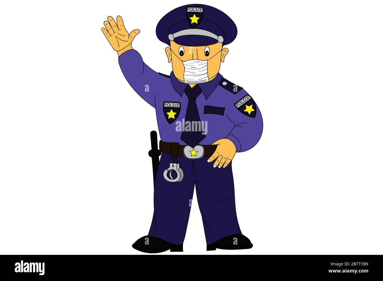 Police force cartoon Cut Out Stock Images & Pictures - Alamy