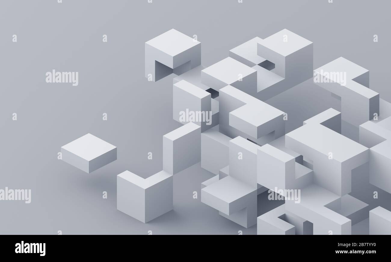 Abstract 3d render, modern background design with geometric shapes ...