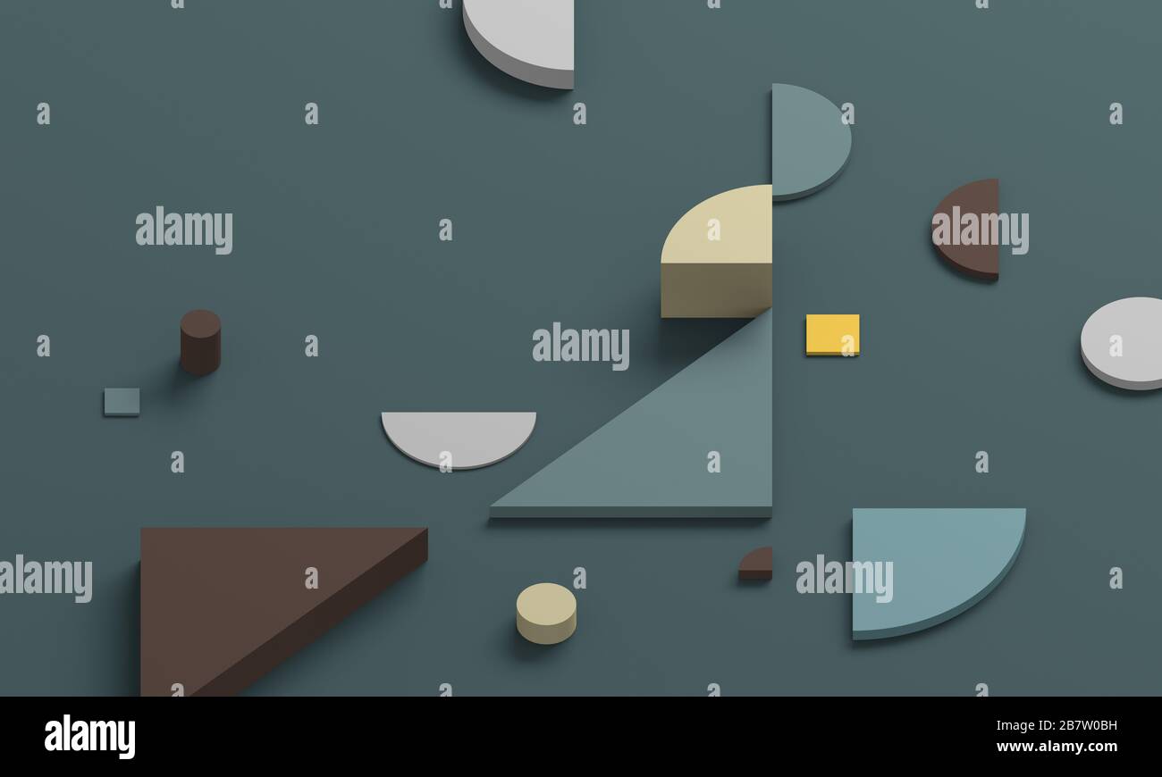 Abstract 3d render, modern background design with geometric shapes ...