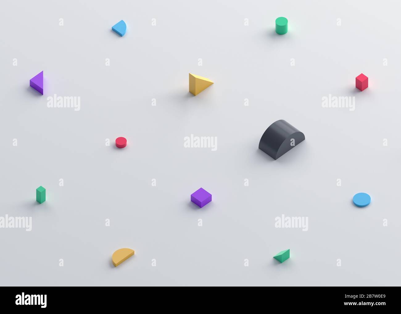 Abstract 3d render, modern background design with geometric shapes ...