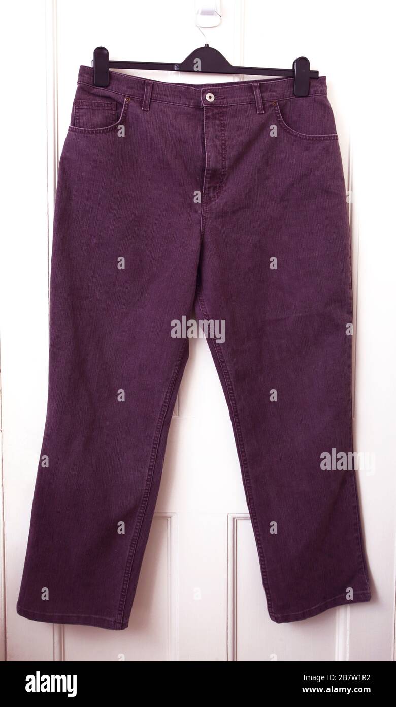 purple straight leg jeans