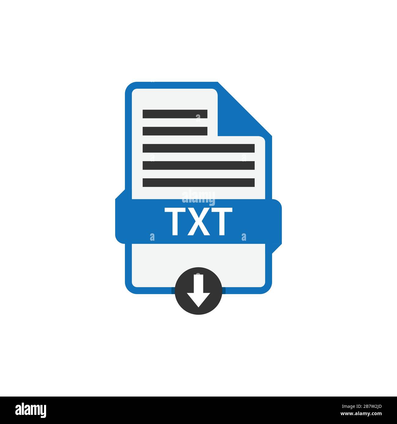 XLS document download file format vector image. XLS file icon flat design graphic vector Stock Vector