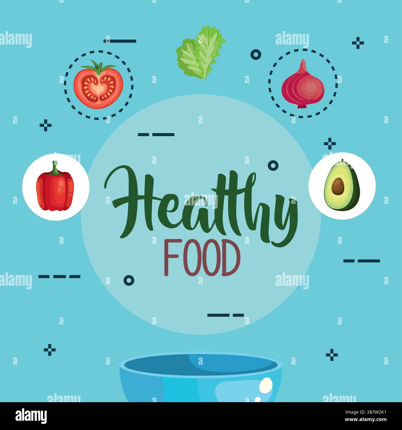 healthy food poster with set of vegetables Stock Vector Image & Art - Alamy