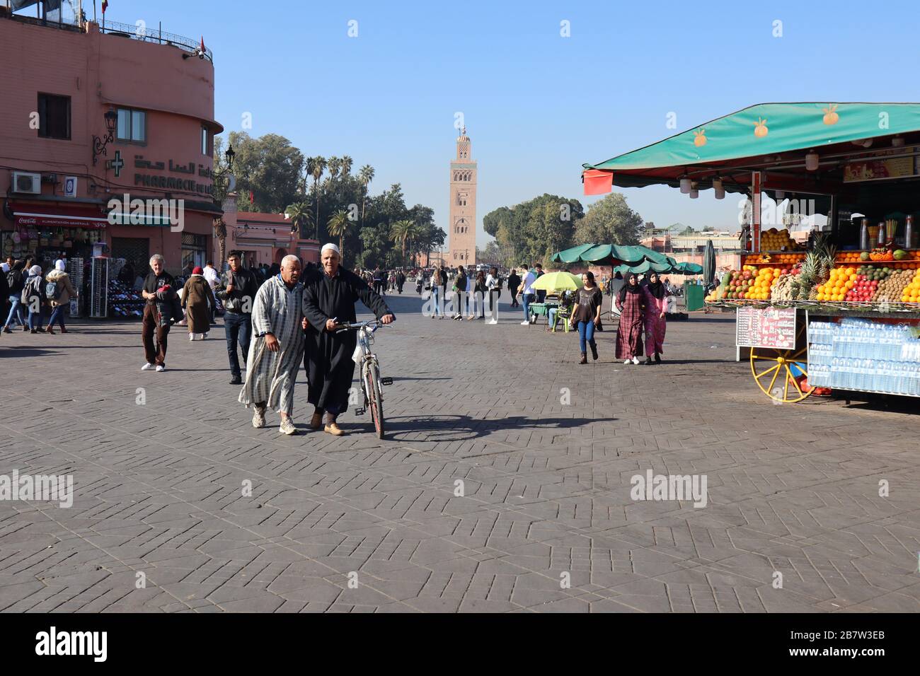 Jmaa el-Fnaa Main Square Marrakesh Medina Stock Photo