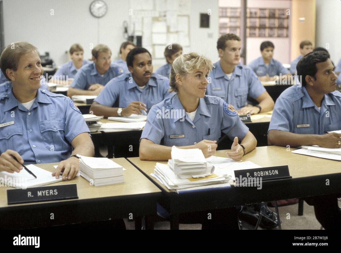 Austin Texas USA Police Cadet Trainees Including One Woman In 